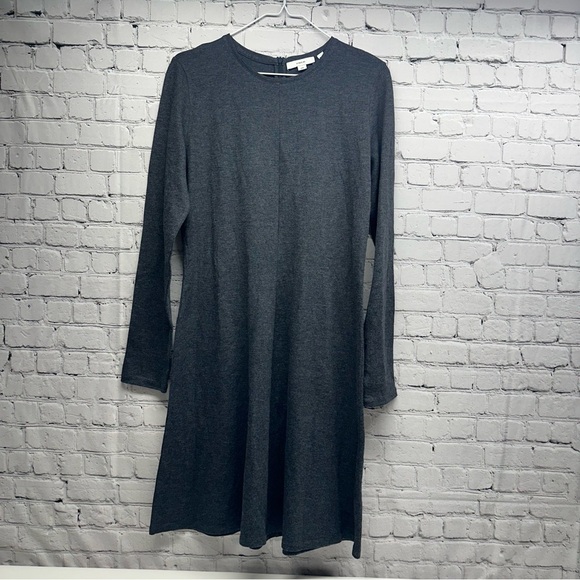Vince A-line Charcoal Long Sleeve Dress size M NWOT - Picture 1 of 8